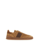 POLO RALPH LAUREN Sneakers "Heritage Aera Brogue" in camoscio BROWN Uomo 