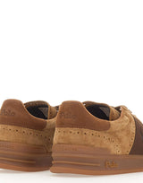 POLO RALPH LAUREN Sneakers "Heritage Aera Brogue" in camoscio BROWN Uomo 