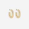 RABANNE "Oversized single hoop earrings" GOLD Donna 