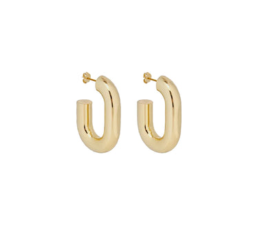 RABANNE "Oversized single hoop earrings" GOLD Donna 