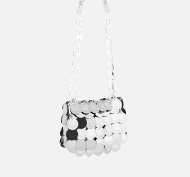 RABANNE Borsa "Nano" SILVER Donna 