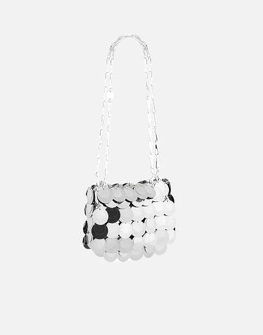 RABANNE Borsa "Nano" SILVER Donna 