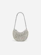 RABANNE Borsa  "Nano" in maglia metallica SILVER Donna 