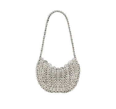 RABANNE Borsa  "Nano" in maglia metallica SILVER Donna 