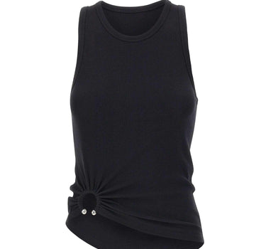 RABANNE "Asymmetrical tank top" BLACK Donna 