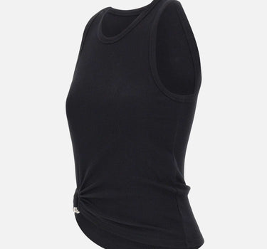 RABANNE "Asymmetrical tank top" BLACK Donna 