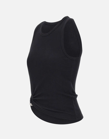 RABANNE "Asymmetrical tank top" BLACK Donna 