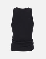 RABANNE "Asymmetrical tank top" BLACK Donna 