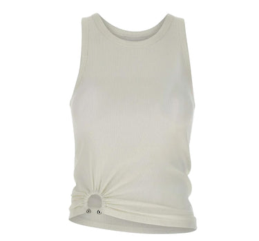RABANNE "Asymmetrical tank top" WHITE Donna 