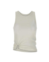 RABANNE "Asymmetrical tank top" WHITE Donna 