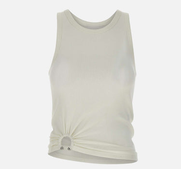 RABANNE "Asymmetrical tank top" WHITE Donna 