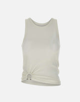 RABANNE "Asymmetrical tank top" WHITE Donna 