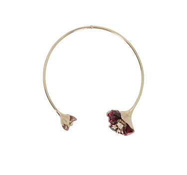 RABANNE Collana rigida con fiori GOLD Donna 