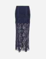 Gonna midi in pizzo e jersey 26AJJU021PA0170 P481 RABANNE 