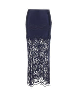 Gonna midi in pizzo e jersey 26AJJU021PA0170 P481 RABANNE 