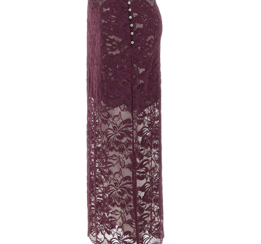RABANNE Gonna midi in pizzo PURPLE Donna 