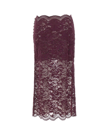 RABANNE Gonna midi in pizzo PURPLE Donna 