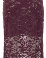 RABANNE Gonna midi in pizzo PURPLE Donna 