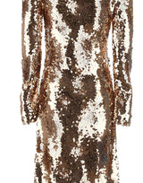 RABANNE Abito lungo con paillettes GOLD Donna 