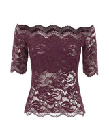 Top in pizzo a maniche corte 26AJTO697PA0170 P534 RABANNE 