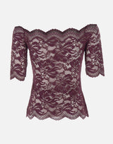 Top in pizzo a maniche corte 26AJTO697PA0170 P534 RABANNE 