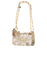 RABANNE Borsa a spalla con ciondoli a fiore GOLD Donna 