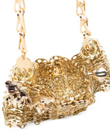 RABANNE Borsa a spalla con ciondoli a fiore GOLD Donna 