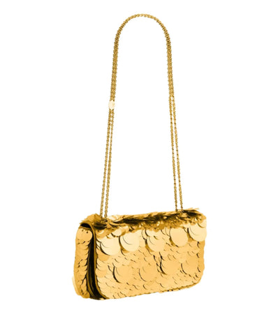 RABANNE Borsa a spalla "Sparkle Mini" GOLD Donna 