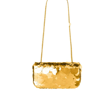 RABANNE Borsa a spalla "Sparkle Mini" GOLD Donna 