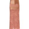 RABANNE Gonna midi in pizzo e jersey Pink Donna 