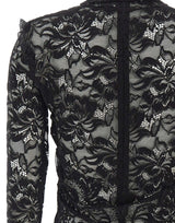 RABANNE Top in pizzo con occhielli BLACK Donna 