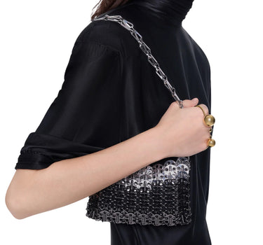RABANNE Borsa a spalla "Nano Bag 1969" SILVER Donna 