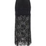 RABANNE Gonna midi in pizzo BLACK Donna 