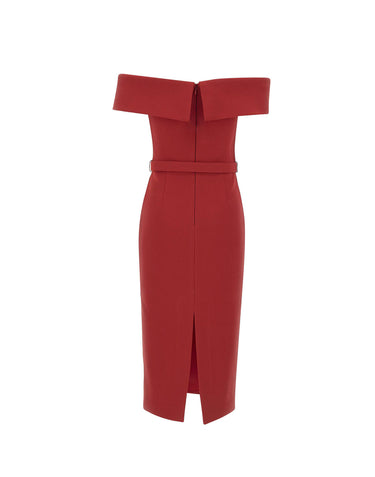 Abito midi "Precious" 26021659 RED REBECCA VALLANCE 