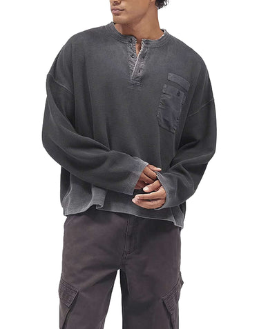 REPRESENT Maglia "Henley" BLACK Uomo 