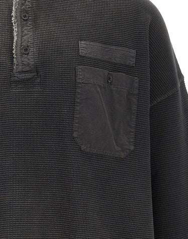 REPRESENT Maglia "Henley" BLACK Uomo 