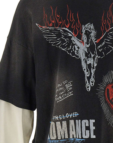 REPRESENT T-shirt "Heavier Than The Heavens" BLACK Uomo 