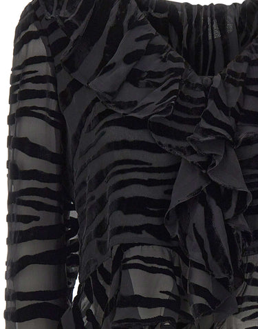 RIXO Blusa "Tracye" BLACK Donna 