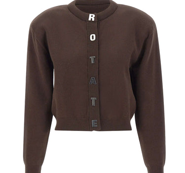 ROTATE "Firm Knit Cardigan" BROWN Donna 