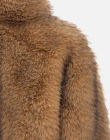 ROTATE "Faux fur crop jkt" BROWN Donna 