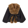 ROTATE BIRGER CHRISTENSEN Giacca con collo in ecopelliccia BLACK Donna 