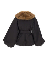 ROTATE Giacca con collo in ecopelliccia BLACK Donna 