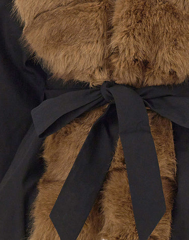 ROTATE Giacca con collo in ecopelliccia BLACK Donna 