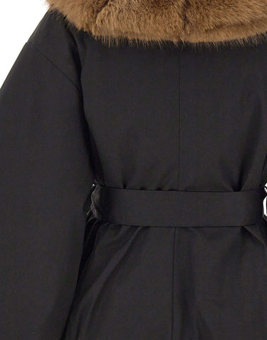 ROTATE Giacca con collo in ecopelliccia BLACK Donna 