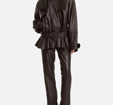 Giacca biker in pelle 115817 1667 ROTATE BIRGER CHRISTENSEN 