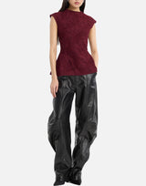 Pantaloni cargo in pelle 116170 100 ROTATE BIRGER CHRISTENSEN 