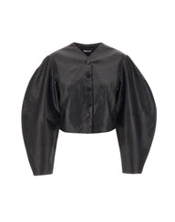 ROTATE Giacca in pelle aderente BLACK Donna 