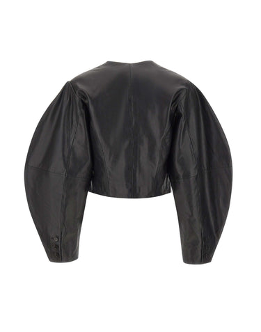 Giacca in pelle aderente 116172 100 ROTATE BIRGER CHRISTENSEN 