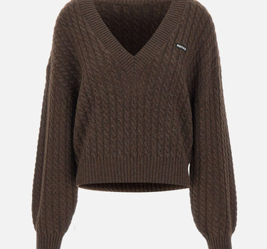 Maglia a trecce con scollo a V 116434 2037 ROTATE BIRGER CHRISTENSEN 