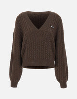 Maglia a trecce con scollo a V 116434 2037 ROTATE BIRGER CHRISTENSEN 